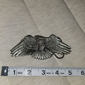 Vintage Pewter Eagle Belt Buckle